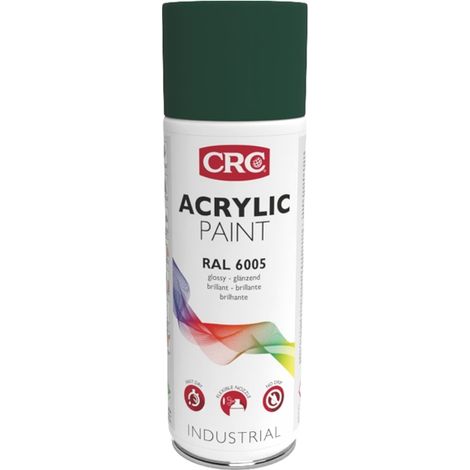 Peinture Acry Vert Mousse RAL 6005 aérosol de 400ml net CRC
