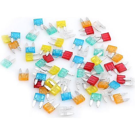 Set mit 60 Miniatur-ATC-Sicherungen für Autos, LKWs und Fahrzeuge (5A, 10A, 15A, 20A, 25A und 30A). (1/4)