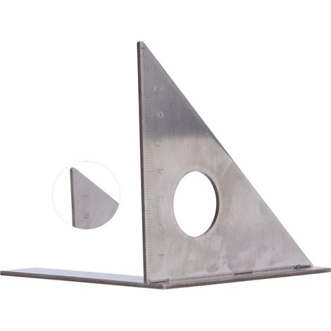 Équerre combinée à angle droit 90°/45° en acier inoxydable pour le marquage des pièces de travail du bois (1/5)