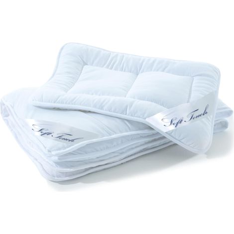 Parure de lit Enfant 100 x 135 cm 550g avec Oreiller 40 x 60 cm 150g Couette Toutes Saisons thermorégulateur (1/5)