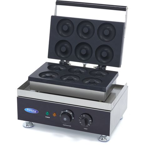 Machine à Donuts - 6 Donuts - Ø8cm - avec Minuteur Intégré - Maxima