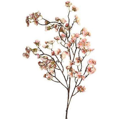 Fleur artificielle magnifique et colorée, portable, au toucher réaliste, fleur de cerisier pour la décorationChampagne (1/5)