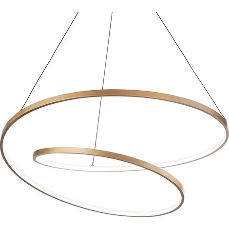 Sospensione Moderna Oz Metallo Ottone Led 55W 3000K Luce Calda D80 On-Off (1/2)