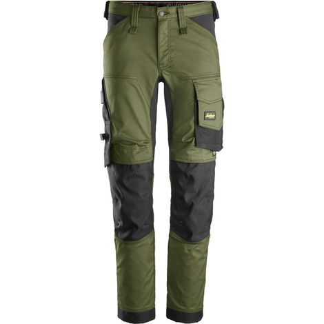 PANTALONE STRETCH ALLROUNDWORK T.54 VERDE KHAKI (1/2)