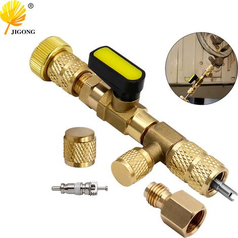 Outil de démontage du noyau de valve de climatiseur domestique, outil de remplacement du noyau de valve de réfrigérant, clé pour noyau de valve de réfrigérant domestique (1/5)