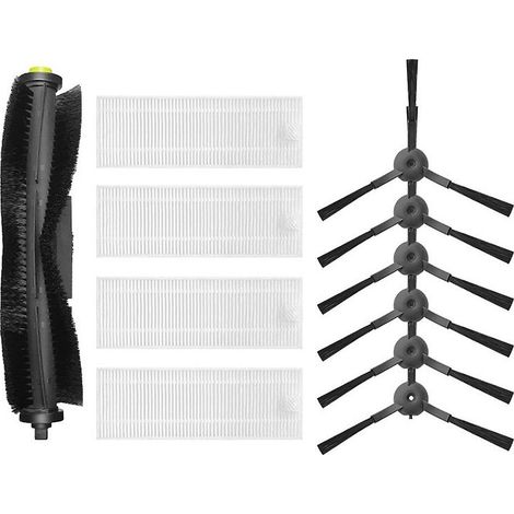 Pièces de rechange et accessoires pour aspirateur robot 360 S10 X100 Max : brosse principale, brosse latérale, filtre HEPA (voir photo). (1/5)