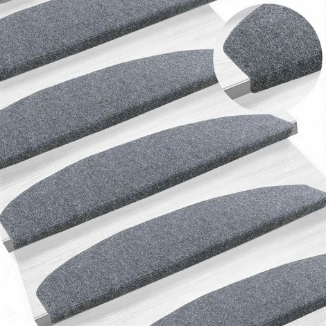 Maison Exclusive - Tappetini per scale autoadesivi 15 pcs Grigio Chiaro