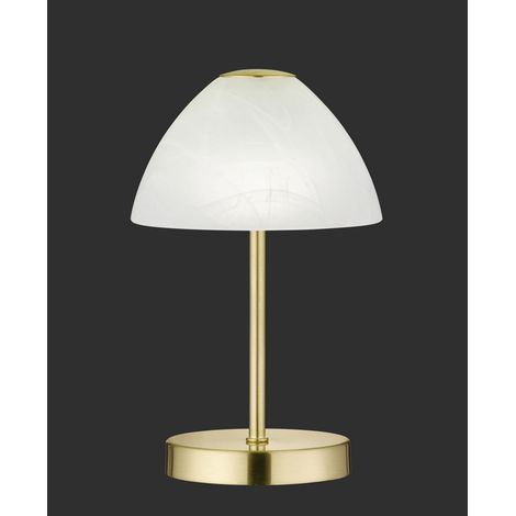 Queen Led Lámpara de mesa Regulable Latón Alabastro Pantalla de vidrio Trio Iluminación (1/2)