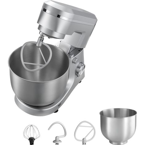 Mixeur Pâtissier 4,2L+5,7L, 1500W, 10 Vitesses, Bols Inox, Crochet, Fouet, Batteur, pour Pétrir, Mélanger et Fouetter (1/5)