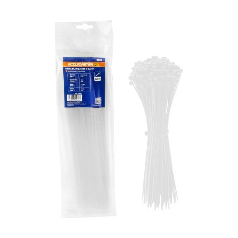 Bolsas Bridas Nylon Blanco 3.6x250mm 100uds  Resistentes -40ºC a +80ºC  CE (1/3)