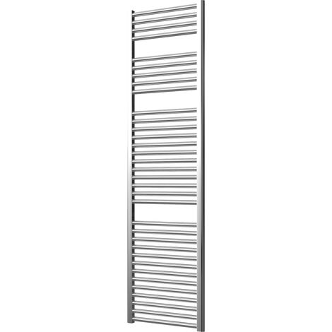 Extra High Heat Output Chrome Central Heating Towel Rail 500 x 1800mm Flat Bathroom Radiator Heater