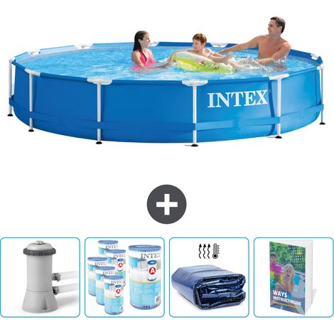 Intex Piscine Tubulaire Ronde - 366x76 cm - 5-pièces  SCB118 (1/5)