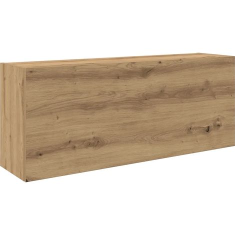 Mobiletto da bagno a parete dal design minimalista e pratico in legno composito dimensioni 100 x 25 x 40 cm realizzato artigianalmente in legno di rovere. Codice articolo: 020051301.