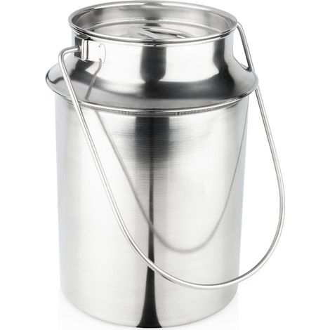 Bidon en acier, boîte métallique, récipient à lait, récipient à lait rétro, 7,5 L (1/5)