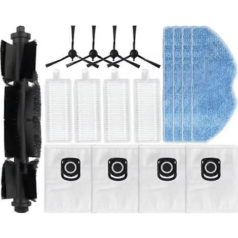 Pour Tefal Rowenta X-Plorer Serie 75S RR8577WH/75S+ RG8597W Brosses principale/latérale filtre serpillière sac poussière (1/5)