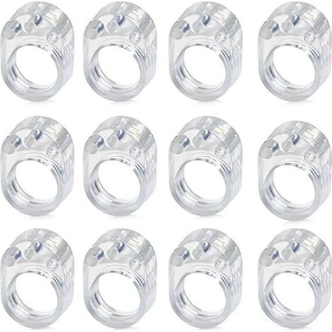 Lot de 12 Butée Poignée de Porte Transparent Stop Porte en PVC Arret de Porte Diamètre 17mm (1/5)