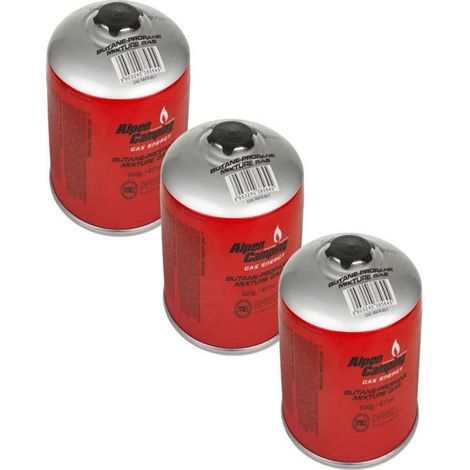 Pack de 3 Cartouches de gaz 500gr Butane/Propane MIX Gaz camping Appareils à gaz ALPENTECH (1/4)