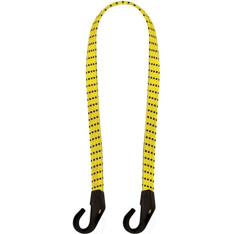 SANGLE DE SÉCURITÉ POUR BAGAGES OXFORD (EXTENSION DE BAGAGES) MODÈLE BUNGEE XTRA 16 MM X 900 MM/36' COULEUR JAUNE FLUO (ANCIEN CODE : OF149)