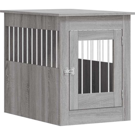 Meuble de cage pour chiens sonoma gris 55x80x68 cm (1/5)