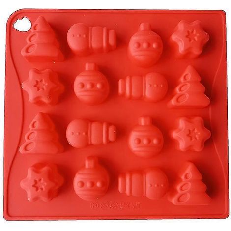 Molde de silicona para árbol de Navidad y muñeco de nieve, decoración de pasteles de Navidad y Halloween, molde para caramelos y gelatina. (1/5)