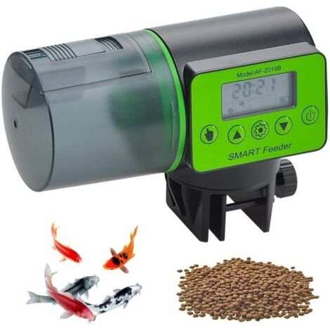Sollbry Distributeur Automatique de Nourriture pour Aquarium résistant à l'humidité - Vert Clair (1/5)