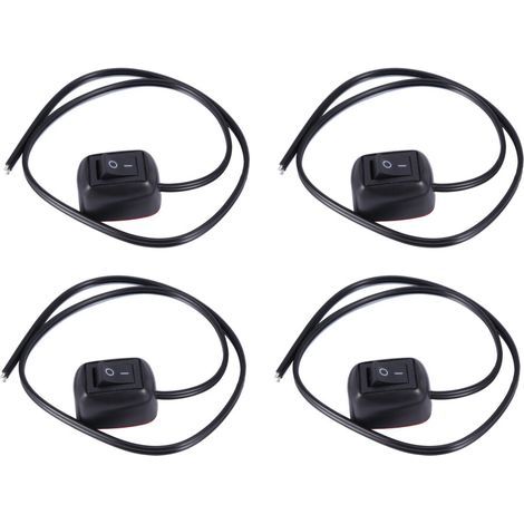 4X Interrupteur de Bouton de Forme de Goutte D'Eau de Commutateur de Bricolage de Voiture OFF / 12V pour Des Phares Antibrouillard, DRL, Barre (1/2)