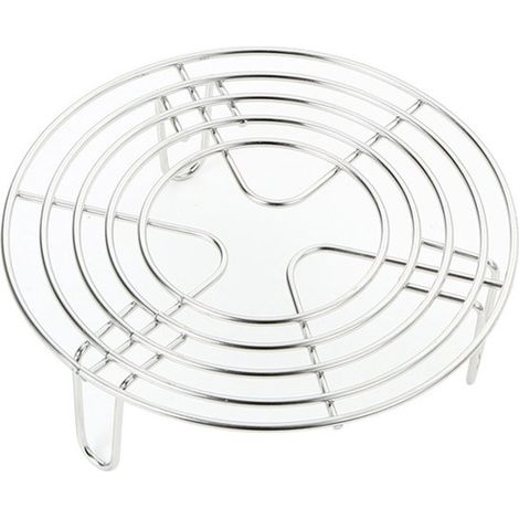 Grille de cuisson vapeur en acier inoxydable, résistante aux hautes températures, multifonctionnelle, utilisable comme dessous de plat et tapis isolant thermique (1/5)