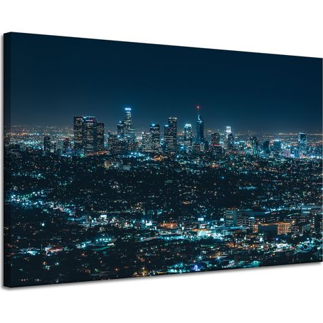 Architekturmotiv von Los Angeles auf Leinwand, 120 x 80 cm