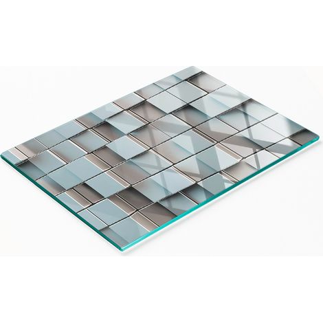 Multifunktionales, dekoratives Würfelbrett aus Glas für die Küche, 80 x 52 cm (1/5)