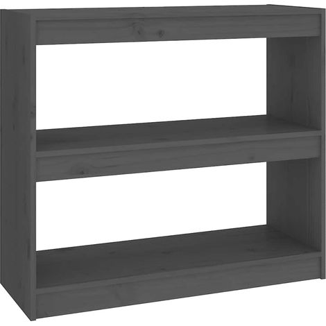 Maison Exclusive - Libreria/Divisorio Grigio 80x30x71,5 cm Legno Massello di Pino (1/5)