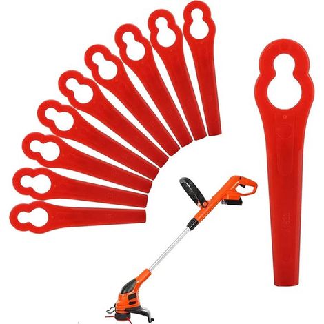 Cuchillas de plástico para cortacésped，accesorios universales para cortacésped de jardín，cuchillas de plástico，50 piezas，Estilo 1 (1/5)
