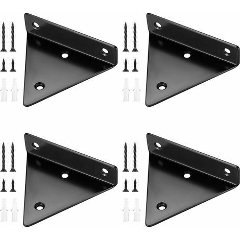 soportes flotantes para estantes, soportes triangulares invisibles para estantes de pared, soportes metálicos para estantes de pared. (1/5)