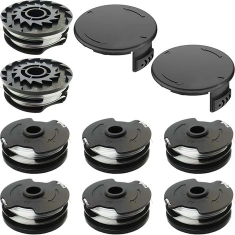 Lot de 10 bobines et capuchons de rechange pour débroussailleuse Parkside PRTA 20-Li A1/B1/B2/C3, PRT 300 A1, PRT 550 A1/A3 (8 bobines + 2 capuchons) (1/5)