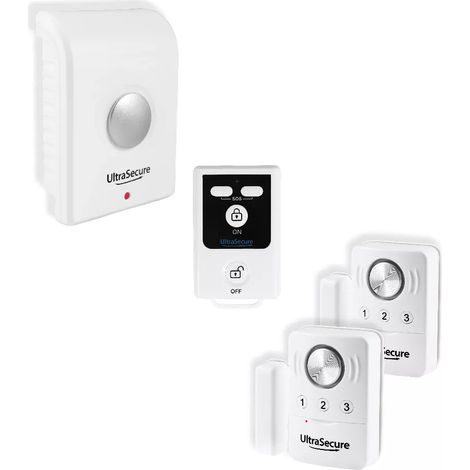 Alarme autonomes sans fil sur piles - 2 détecteurs d'ouverture + vibration avec 3 sirènes (BT) (1/5)