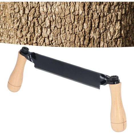 MOONSTARS Couteau à Tirage Droit, 20,3 Cm, Rasage Droit en Acier au Tungstène, Manche en Bois, Type Droit, Sûr, Durable, Outil de Rasage pour Le Travail du Bois, Outil à Main D'écorçage (10 Pouces) (1/4)
