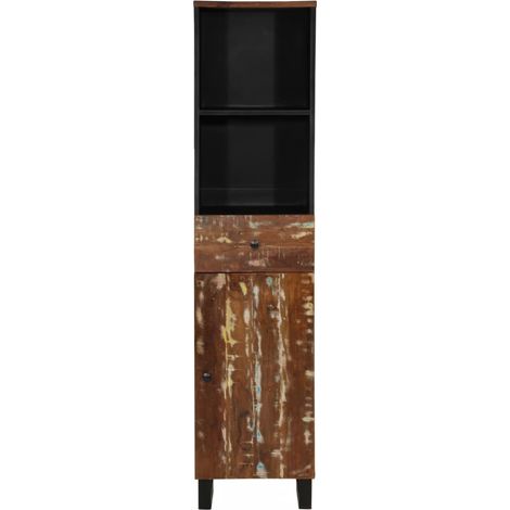 Meubles de Rangement,Armoire de salle de bain 38x33x160 cm bois massif récupération CFW908522 (1/5)