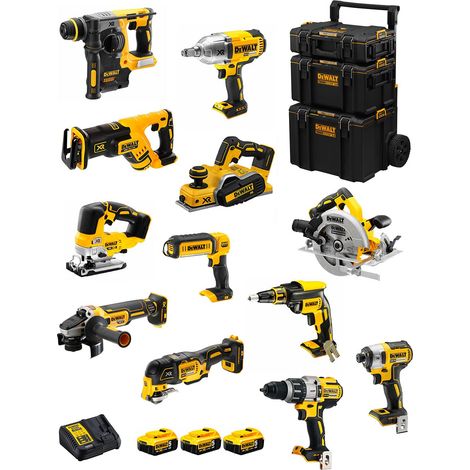 DeWALT Kit DWK1203 (DCD996+DCH273+DCG405+DCF887+DCF899H+DCS334+DCS570+ DCS355+DCP580+DCS367+DCL050+DCF620+3x5,0Ah+DCB115+Caddy) (1/5)