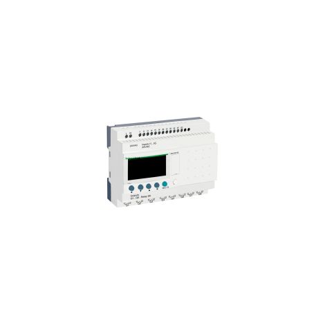 Smart relay compatto Zelio Logic - 20 I/O - 24 V CA - Orologio - Display - SR2B201B