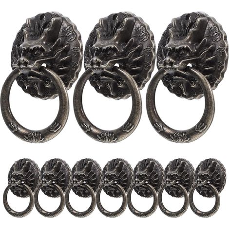 ERINGOGO Lot de 10 poignées de porte rétro dragon pour placards et boî (1/5)