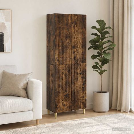 vidaXL Schrankset 2 pcs Geräucherte Eiche 66 x 34,5 x 95 cm (1/5)