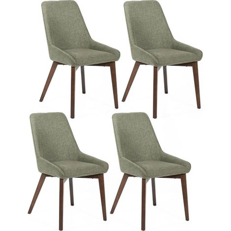Set 4 Sedie 62x49,5xH87 cm in Tessuto Vera Verde (1/5)