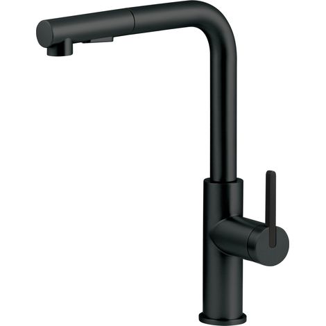 Lavello cucina in colore nero opaco con doccia estraibile multifunzione DEANTE MOMI BKMN73M  Nero opaco