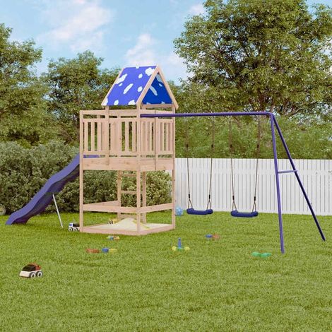 Balançoire enfant : Ensemble de balançoires d'extérieur Multicolore Acier et PE jeu extérieur enfant, aire de jeu jardin, balançoire enfant , pour jardin, usage domestique , enfant 3-8 ans (1/5)