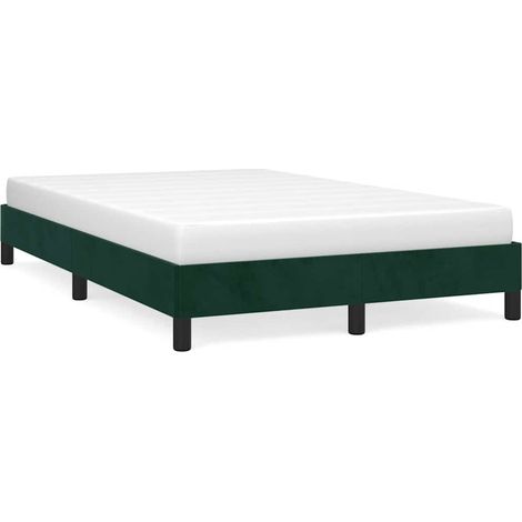 Maison Exclusive - Giroletto senza Materasso Verde Scuro 120x190 cm Velluto (1/5)