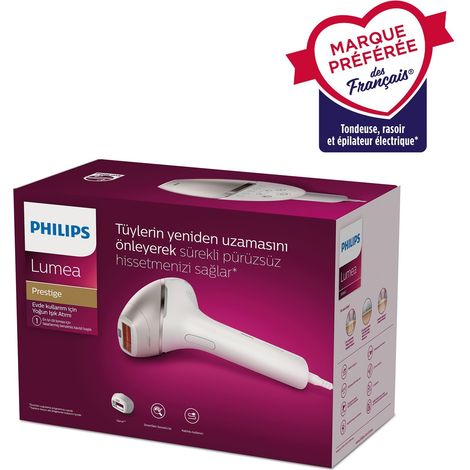 Épilateur à lumière pulsée Philips Lumea Prestige – Technologie SenseIQ – Peau lisse jusqu'à 12 mois – Accessoires intelligents (1/4)