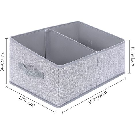 Ensemble de 3 Panier de rangement, forme trapézoïdale, matériau non tissé, avec poignées robustes, pour vêtements livres jouets (1/5)