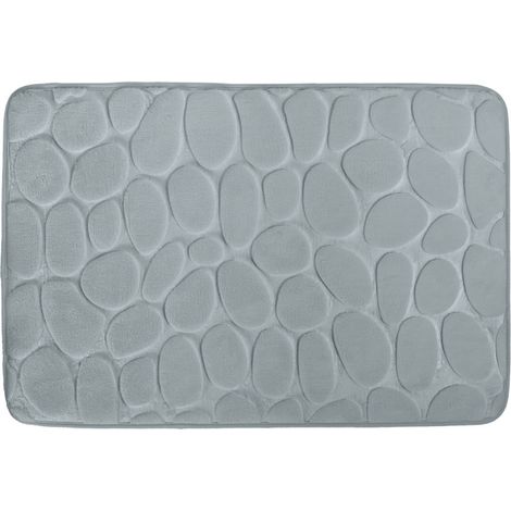 Tapis de bain Microfibre PEBBLE 50x80cm Gris MSV
