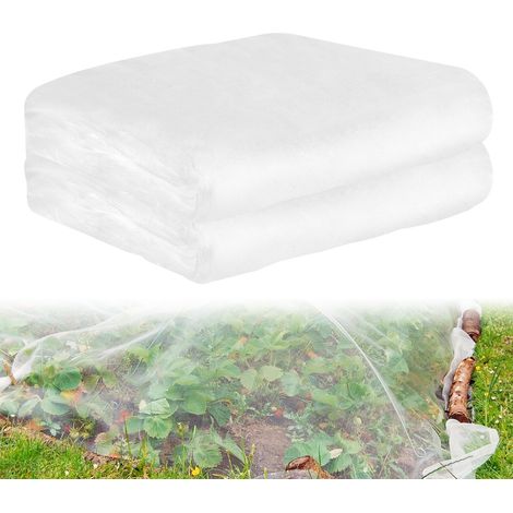 Filet Anti Insecte 3m x 10m Filets pour Jardin à Mailles Fines Filet Moustiquaire Découpable Moustiquaire en Rouleau pour Jardin Balcon Potager Culture (Blanc) (1/5)