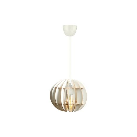 WellHome Lámpara de techo, mdf, blanco, bola, colección Covadonga, 20x20x60, casquillo E 27 Max 45 - 60