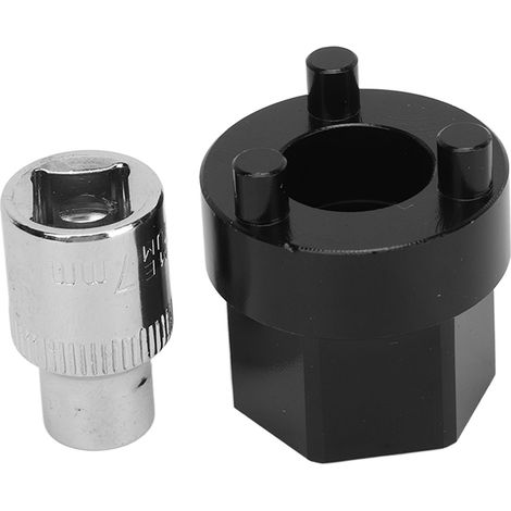 Jeu de dépose moyeu d'embrayage de compresseur AC, douille 7mm, entraînement 3/8in, pour compresseurs Denso sans embrayage, moyeu 5SE09C 5SE12C, outil de retrait, acier robuste. (1/5)